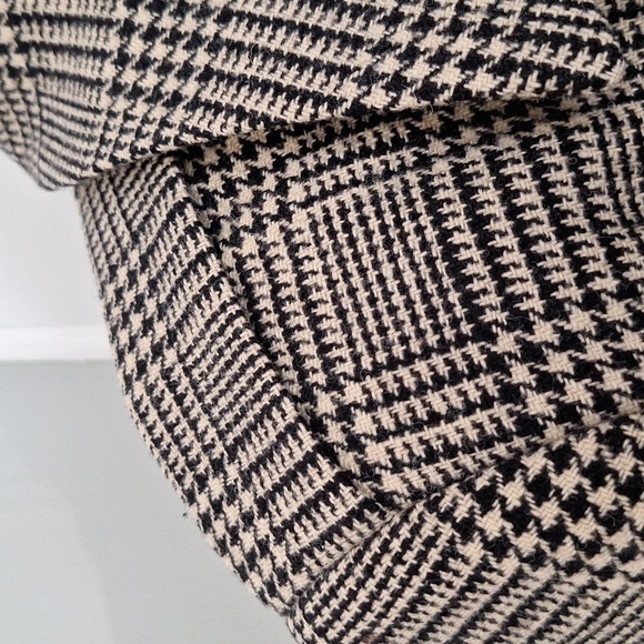 Vintage Harve Benard Houndstooth Plaid Wool Double Breasted Peacoat Size - 14 - Picture 8 of 16